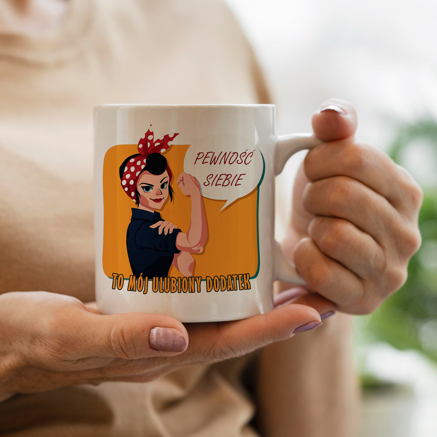 Kubek "Pewność siebie to mój ulubiony dodatek."