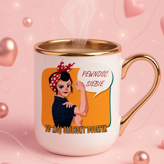 Kubek Elegant "Pewność Siebie, to mój ulubiony dodatek."