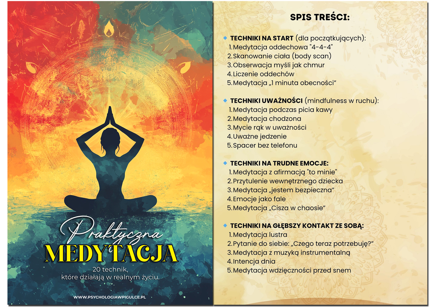 Praktyczna medytacja – 20 technik, które działają w realnym życiu. | Ebook PDF