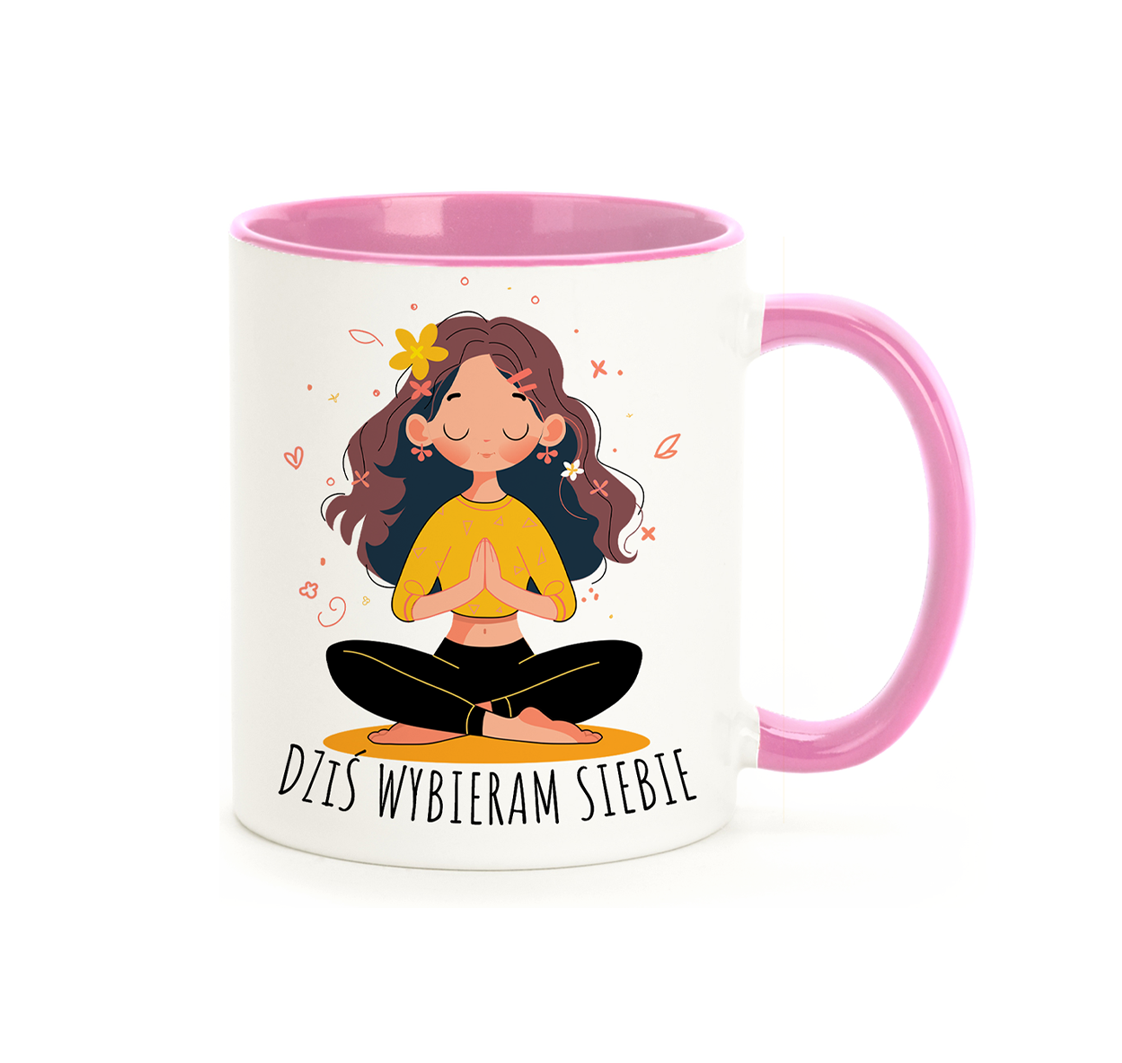 Kubek "Dziś wybieram siebie." - Różowy