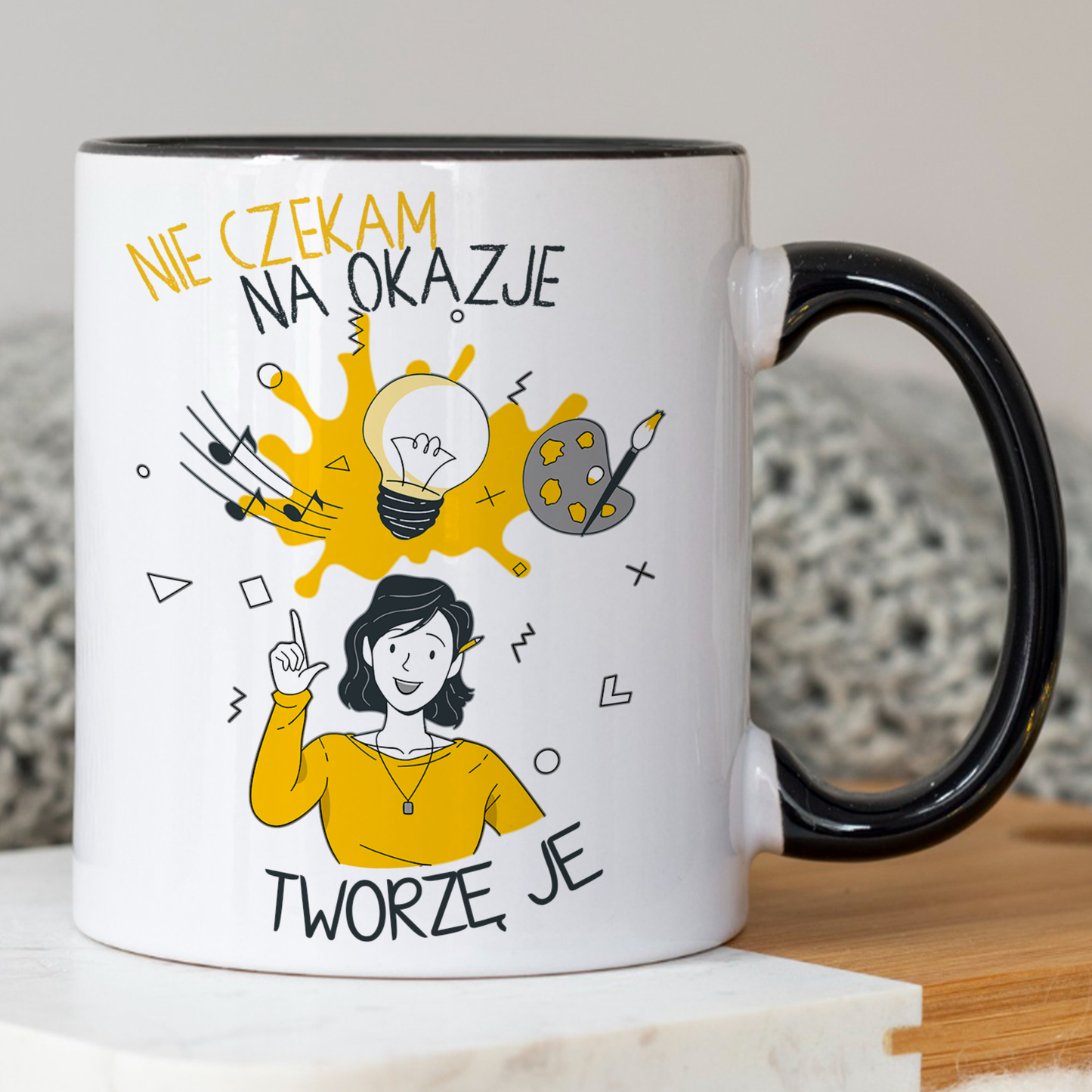 Kubek "Nie czekam na okazje. Tworze je."