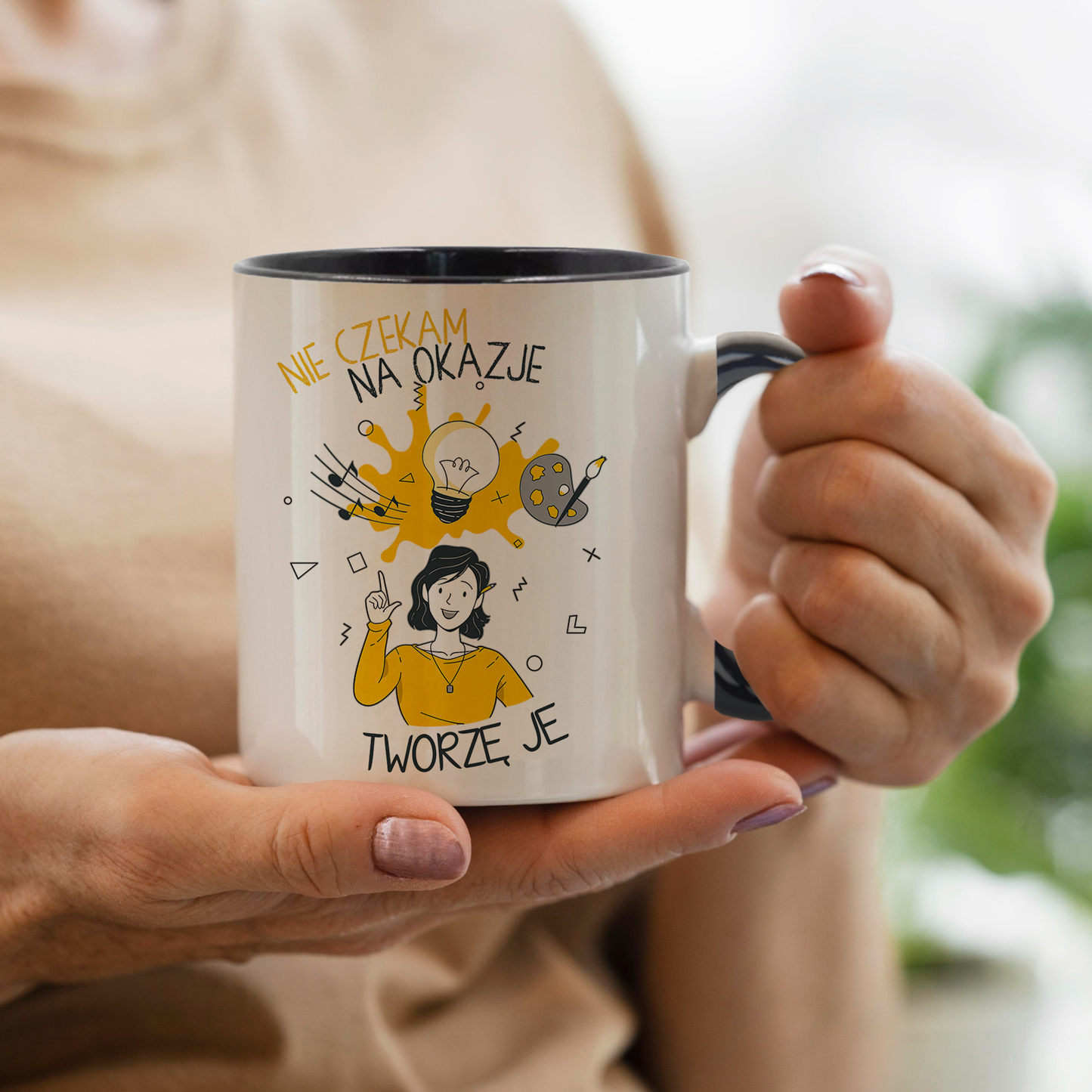 Kubek "Nie czekam na okazje. Tworze je."