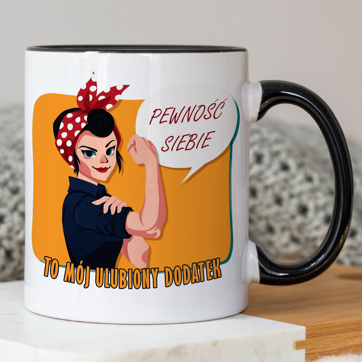 Kubek "Pewność siebie to mój ulubiony dodatek."