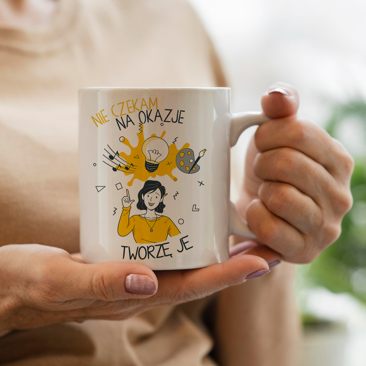 Kubek "Nie czekam na okazje. Tworze je."