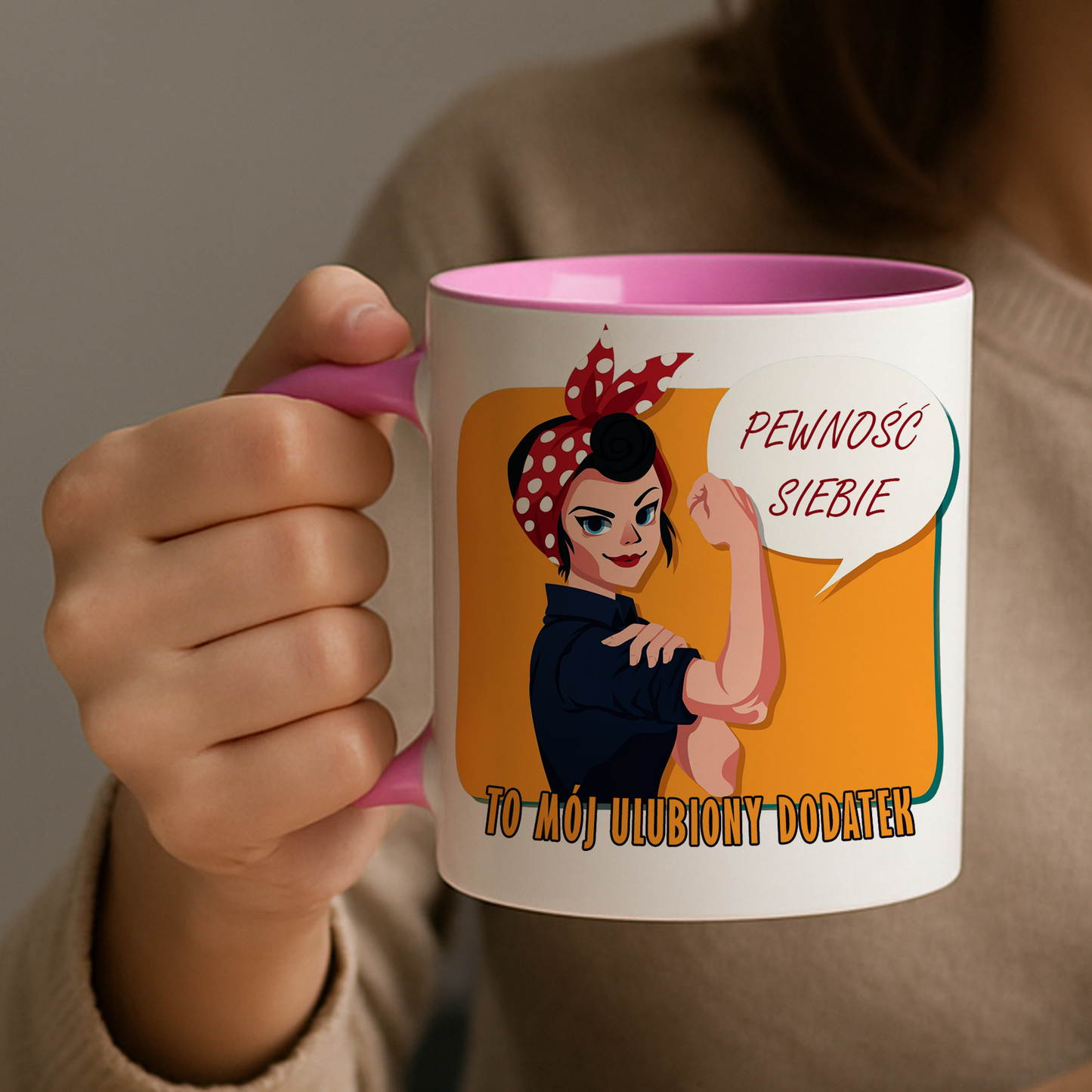 Kubek "Pewność siebie to mój ulubiony dodatek."