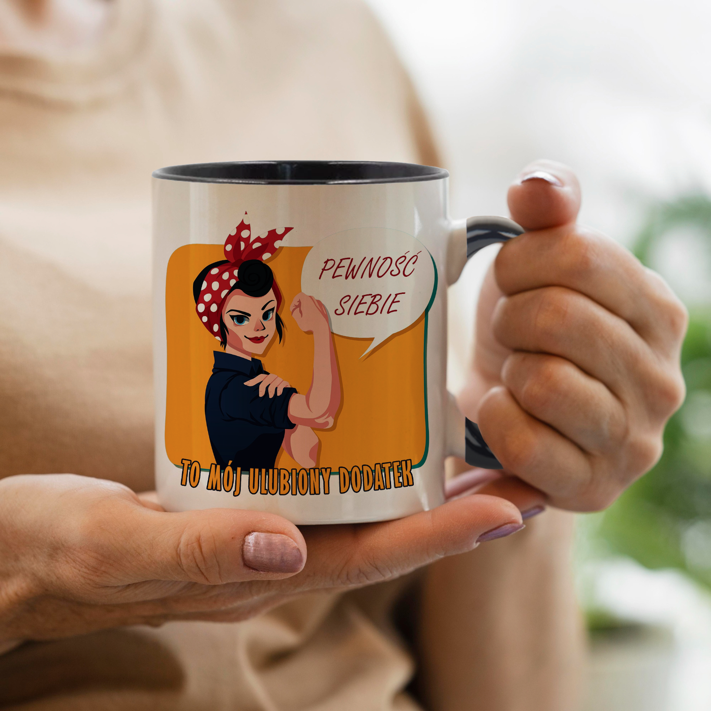 Kubek "Pewność siebie to mój ulubiony dodatek."