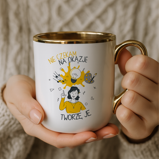 Kubek Elegant "Nie czekam na okazje. Tworzę je."