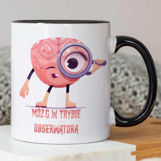 Kubek "Mózg w trybie obserwatora."