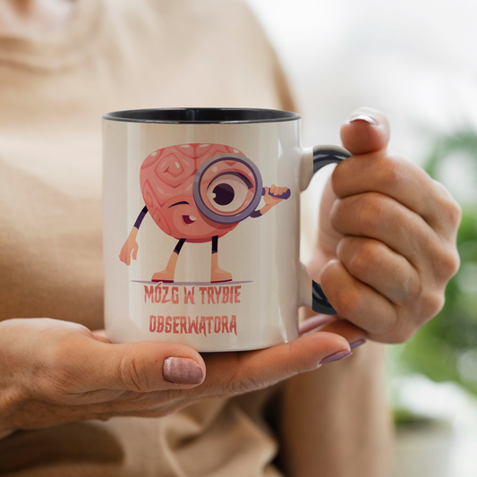 Kubek "Mózg w trybie obserwatora."