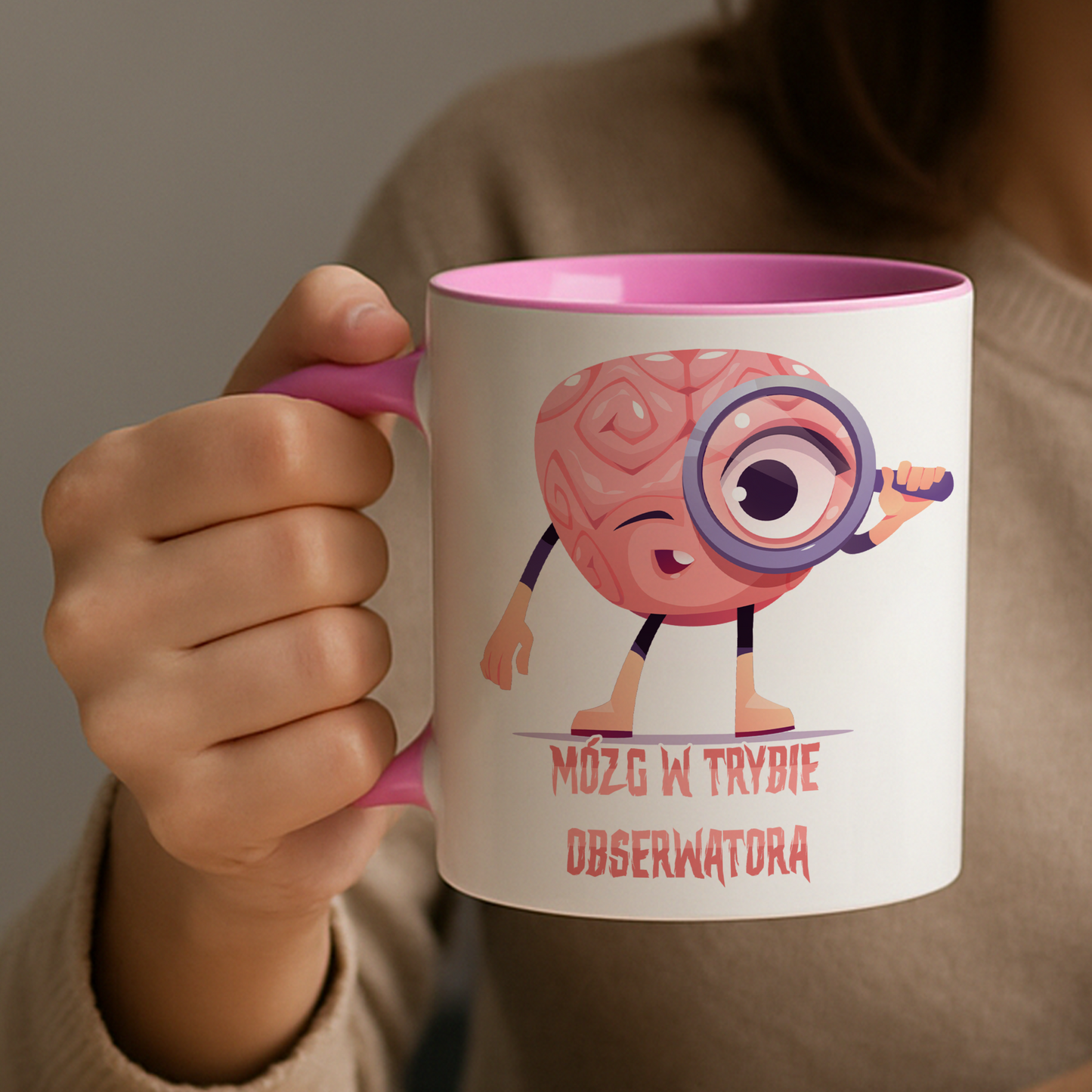 Kubek "Mózg w trybie obserwatora."