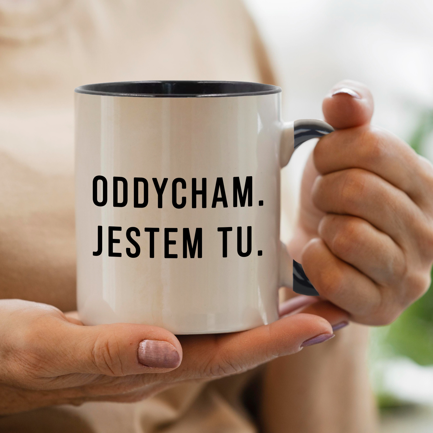 Kubek "Oddycham. Jestem Tu."
