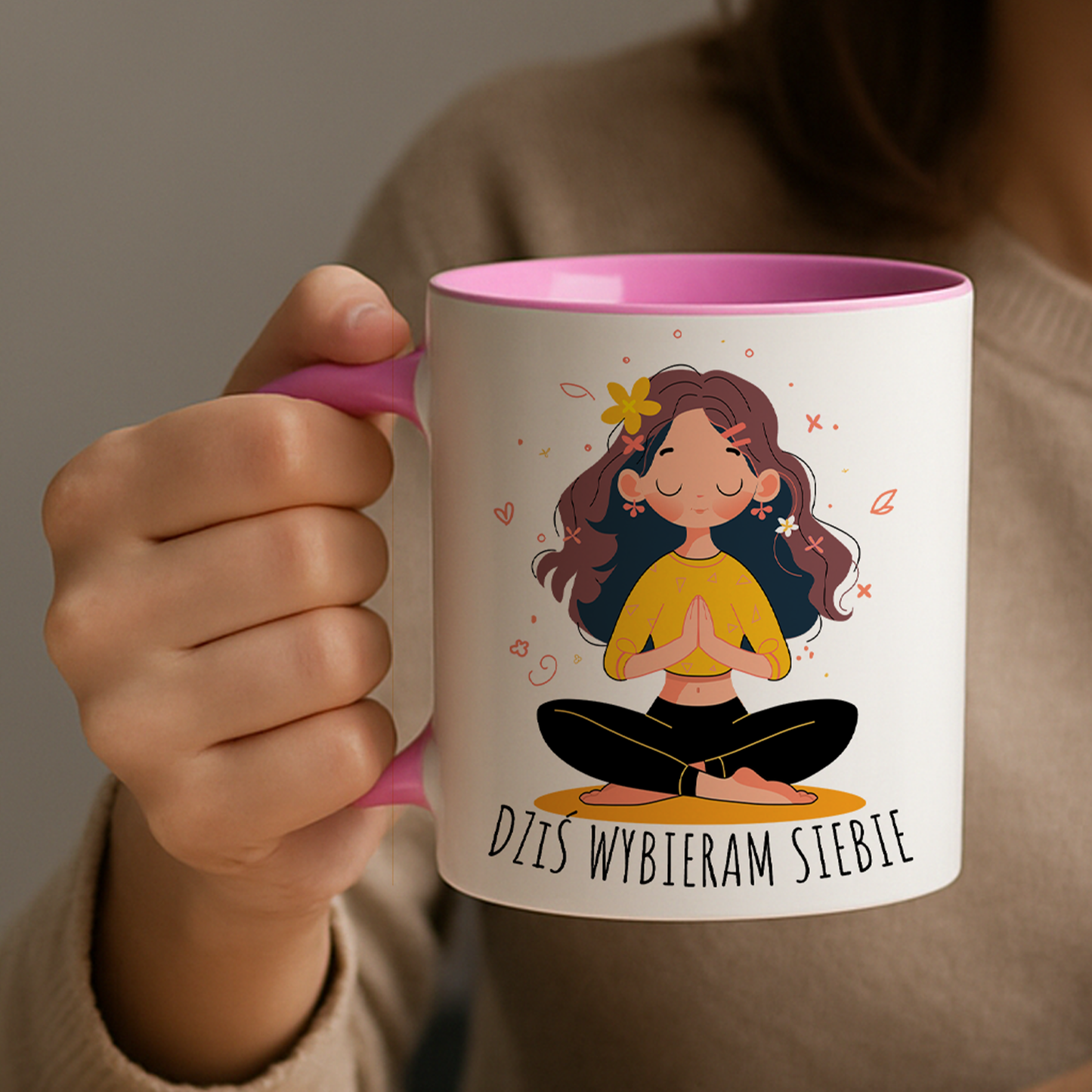 Kubek "Dziś wybieram siebie." - Różowy