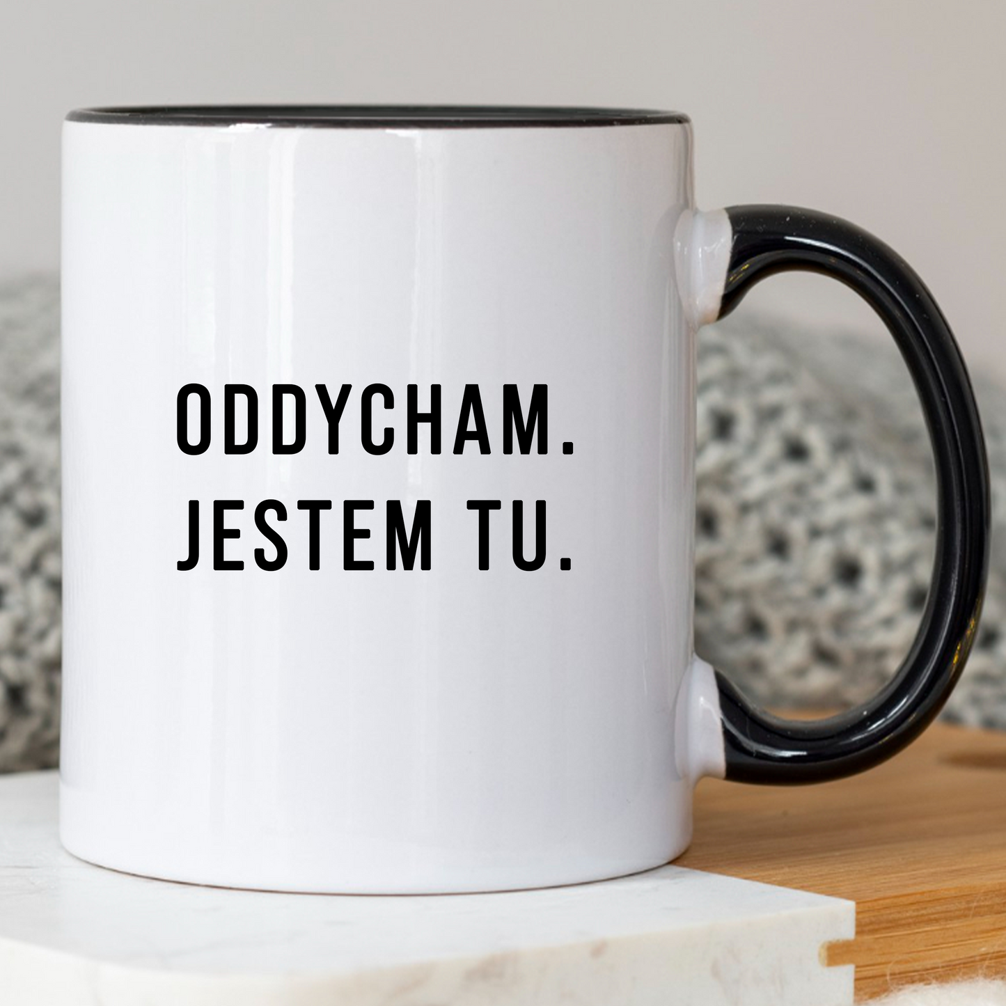 Kubek "Oddycham. Jestem Tu."