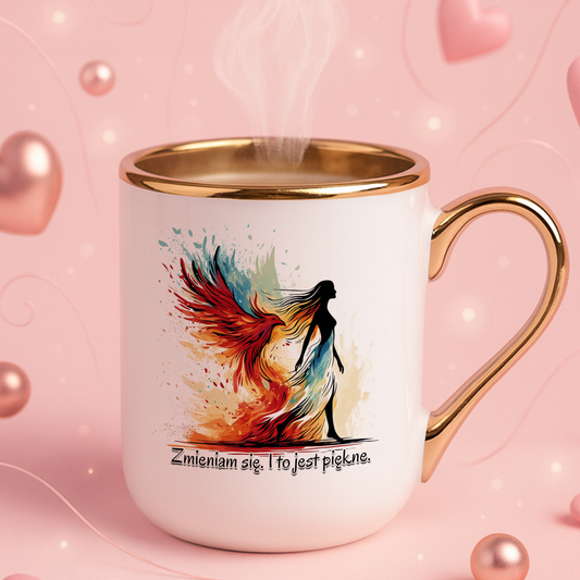 Kubek Elegant "Zmieniam się. I to jest piękne."