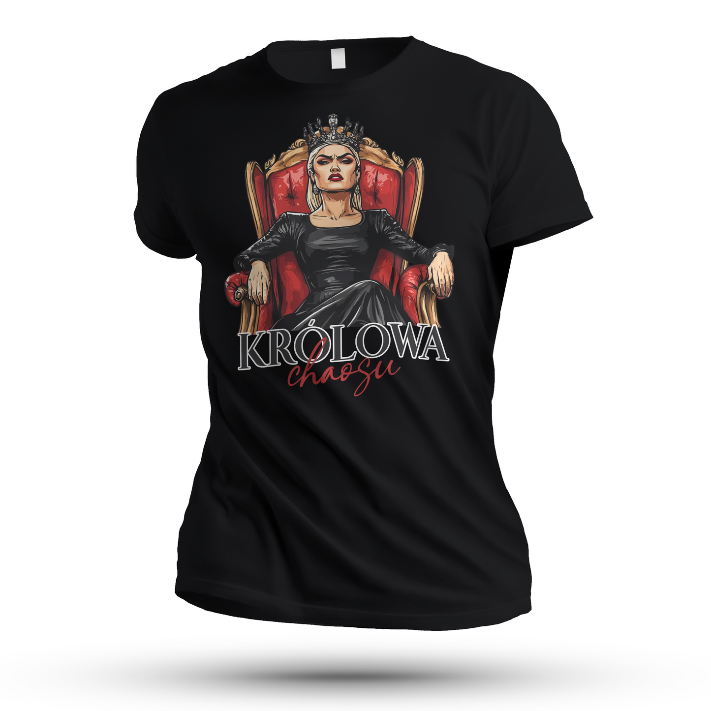 Koszulka Damska „Królowa Chaosu” – Czerń z Charakterem