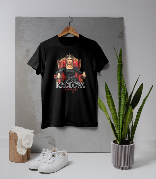 Koszulka Damska „Królowa Chaosu” – Czerń z Charakterem