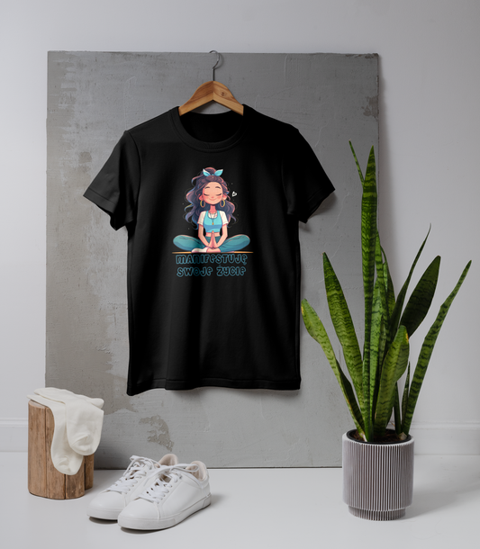 Koszulka Damska „Manifestuję Swoje Życie” – Intencja. Moc. Wolność.