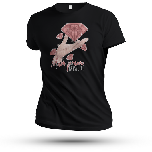Koszulka Damska „Mam Prawo Błyszczeć” – Światło to Nie Wina