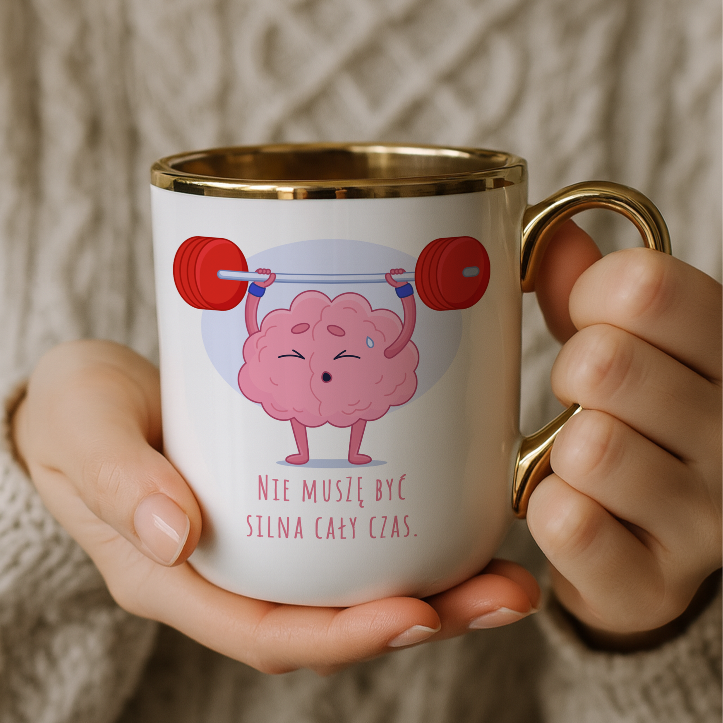 Kubek Elegant "Nie muszę być silna cały czas."